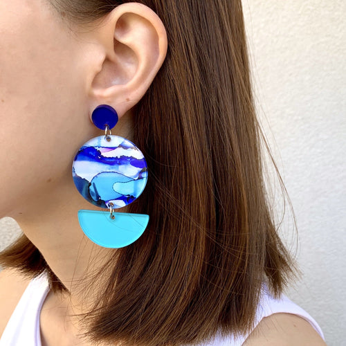 “Exhale VIII" Geometric Dangle Earrings