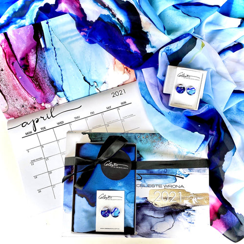 Blues Calendar, Earring & Scarf Gift Pack