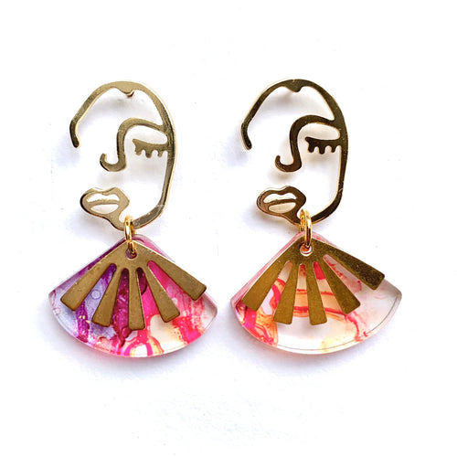 “Whispers” Portrait Dangle Earrings