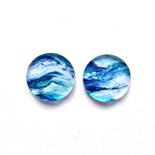 "Tides" Small Round Studs