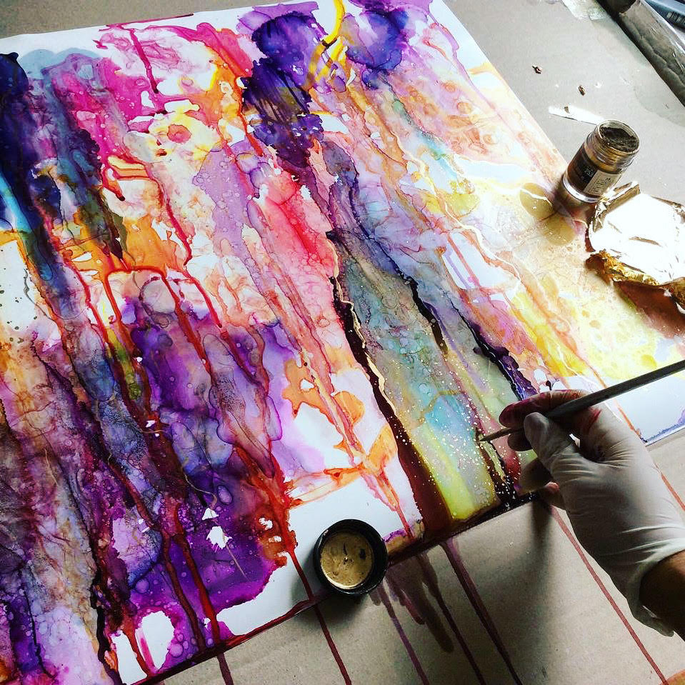 Abstract Ink Experiments Intensive Abstract Inks Workshop – Celeste Wrona